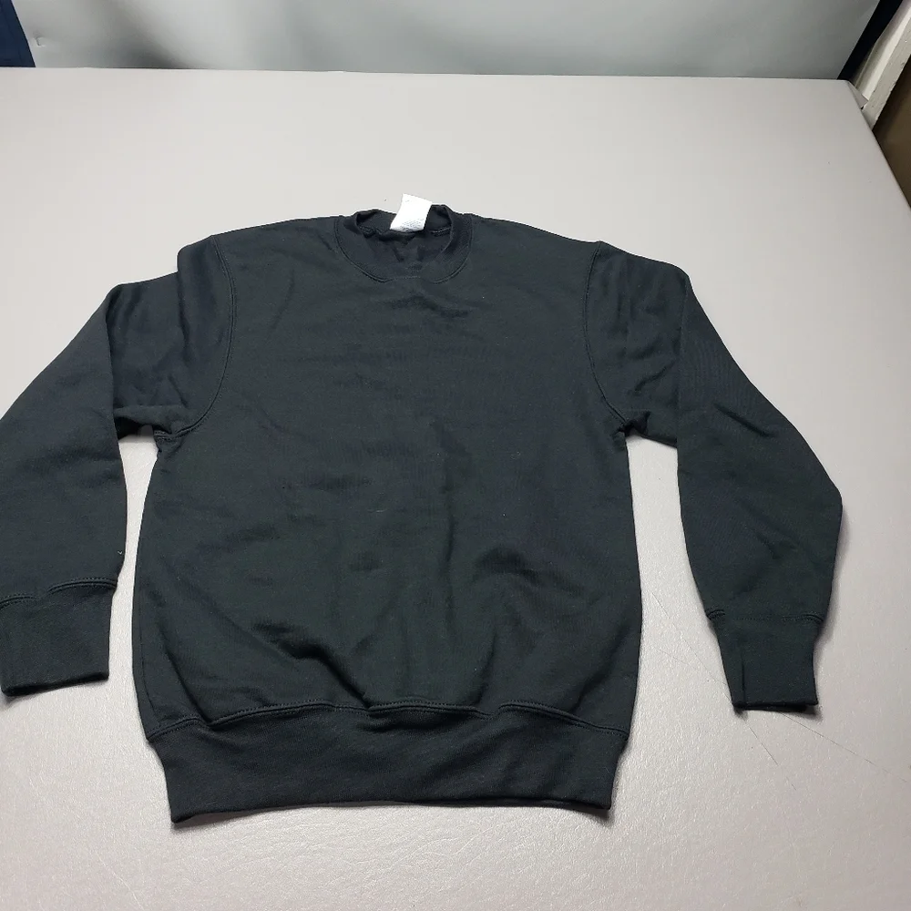 port and company basic black sweater kids gender neutral size medium